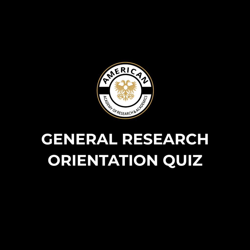 General Research Orientation Quiz